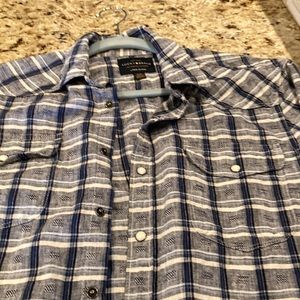 Lucky Brand small button up shirt.  Blue and white perfect condition and stylish